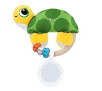 Chicco Jouet Tortue Facile à Attraper, Jouet Doux pour bébé avec hochet, Miroir, Anneau en Plastique et Perles, Facile à Attraper, Aide à développer Les capacités tactiles et visuelles, 0-18 Mois