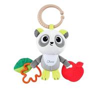 Chicco Hochet Panda pour premières activités, en tissu avec pendentifs en plastique, anneau de dentition et crochet pour poussettes et sièges auto, 3-24 mois.