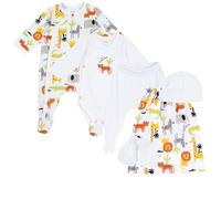 Chicco Idéal pour un Gender Reveal Ou une Baby Shower Nos Idée Cadeau de Naissance avec Grenouillère, Bavoir, Bonnet Bébé garçon (lot de 1)