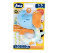 Chicco Jouet Doux avec Hochet Éléphant, Peluche en Tissu Doux Recyclé, avec Un Hochet à l'Intérieur, Facile à Saisir, pour l'Attacher à Une Poussette ou Un Siège Auto, 3-24 Mois
