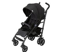 Chicco Liteway 4 Poussette avec Cadre en Aluminium Léger - Pliage Compact - de 0 à 22 kg - Limite de Poids 25 kg - Poignées Rembourrées - Dossier 4 Positions - Repose-jambes - Capote Réglable - Noir