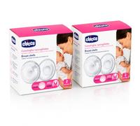 Chicco Lot de 2 boîtes de 4 coquillages ramasse-lait en silicone | Design anatomique, plats, matériaux souples, trous de ventilation, kit complet 3 pièces
