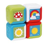 Chicco Lot de 4 Blocs colorés d'animaux à empiler pour Un Plaisir sensoriel, activités manuelles et logiques, Jouet pour Enfants, 10-36 Mois