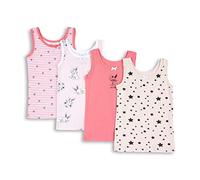 Chicco, Lot de 4 Débardeurs Enfant Fille en Pur Coton, Designed in Italy