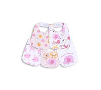 Chicco Lot de 5 Bavoirs Bébé fille en Coton Doux NOS