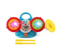 Chicco, Ma première Batterie, Jeu Musical électronique, Deux Tambours et Une cymbale, 2 Baguettes incluses, Plus de 35 Sons et mélodies, 5 Niveaux de Volume, lumières colorées, 3 Modes de Jeu, 18-36m