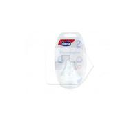 Chicco™ Mamelon en silicone Bouche large débit moyen 2 2 2 pcs