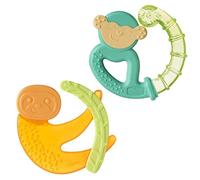 CHICCO - Masseur de dentition réfrigérant, 4 mois +, vert/orange, couleurs assorties