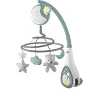 Chicco Mobile Musical 3en1 Bébé, Mélodies Apaisantes & Projection Arc-En-Ciel, 4 Pendentifs, Compat. Next2me. Multicolore