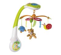 Chicco Mobile Projecteur de la forêt Musical pour Lit Bébé avec Projecteur Lumineux, Boîte Musical et Veilleuse, avec 3 Jouets en Peluche Amovibles, pour Enfants dès la Naissance