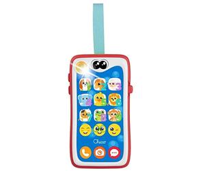 Chicco Mon Premier Smartphone, Jouet Éducatif pour Enfants, Jouet Parlant et Interactif, avec Surface Tactile, Effets Lumineux et Sonores, Sangle pour Poussette et Siège Auto, 6 Mois - 3 Ans