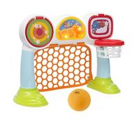 Chicco Jeu Multisport League Game – Panier, tableau lumineux, sons, 3 modes, balle souple – 2 ans+
