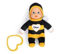 Chicco My Doudou Poupée en Tissu Doux avec tête en Vinyle et détails Peints à la Main, Jouet sensoriel avec Anneau en Forme de cœur et Couleurs Douces, Lavable en Machine, à partir de 0 Mois