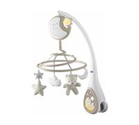 Chicco Next2Dreams Mobile pour Lit Bébé avec Lumières et Musique 3 en 1 - Compatible avec le Berceau Next2Me, avec Effets Sonores, Projecteur de Lumière Nocturne Douce et Musique - 0 Mois et +, beige