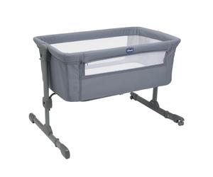 Chicco Next2Me Essential Lit Bébé Cododo, Berceau Bébé Cododo, Compatible avec Plusieurs Lits, Réglable en Hauteur, Bonne Circulation de l’air, Matelas et Sac Inclus, 0-6 Mois, Gris