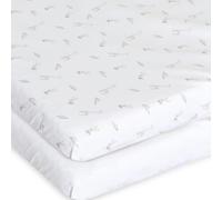 Chicco Next2Me Forever Lot de 2 draps de berceau 100 % coton doux, accessoire original et officiel pour berceau Next2Me cododo en coton et nuage