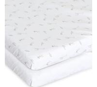 Chicco Next2Me Forever Lot de 2 draps de berceau 100 % coton doux, accessoire original et officiel pour berceau Next2Me cododo en coton et nuage