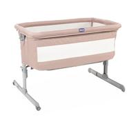 Chicco Next2Me Lit Bébé Cododo Sand - Berceau Cododo Bébé avec Matelas, Côté Repliable, Hauteur Réglable, Fenêtre en Filet, Roues et Sac de Voyage - 0-6 Mois, 9 kg