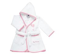Chicco Peignoir à Capuche, Tissu Piqueté avec Broderie de Petits Escargots, avec deux Poches et une Ceinture Pratique, Matériaux de Haute Qualité, 100% Coton, 12 Mois et +, Rose