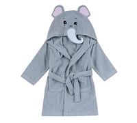 Chicco Peignoir en Tissu Éponge Doux, en Forme de Gentil Éléphant, Coloré et Amusant, avec deux Poches Pratiques et une Ceinture Pratique, 24 Mois+, Gris