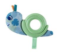 Chicco Peluche Baby Lumaca ECO+, Trillino en tissu, plastique et polyester recyclé, stimulation tactile, jeu pour bébé, 3-24 mois