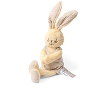 Chicco Peluche Nouveau-né en Velours Doux Lapin, Jeu Interactif avec Tintement Sensoriel et Velcro, Différentes Textures pour Le Développement Tactile, Cadeau de Naissance, 0 Mois