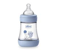 Chicco PERFECT 5 Biberon anti-coliques de 150 ml, biberon à débit lent pour 0 mois + avec tétine en silicone souple, biberon similaire au sein maternel, biberon anti-coliques pour allaitement mixte