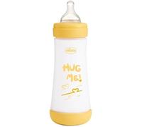 Chicco Perfect 5 Biberons anti-coliques à débit rapide de 300 ml, 4 mois et plus avec tétine en silicone souple, biberon bioffonctionnel avec système de débit Intui Flow, 300 ml Jaune