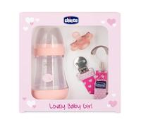 Chicco Perfect 5 coffret cadeau, rose 1 flacon de 150 ml p5, 1 physioforma minisoft, 1 clip mode