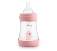 Chicco Perfect Lot de 5 bouteilles antitoliques avec tétine en silicone à débit lent pour 0 mois Biofonctionnel avec système Intuiflow Rose 150 ml