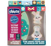 Chicco, Personnages en Bois à Collectionner, Jeu Montessori, 2 Lapins, 1 Pièce de Puzzle, Découvrir l'univers My Wood Friends, Créer des Histoires, Jeu Fille, Jeux Bébé 2+ Ans, Idée Cadeau