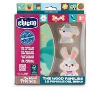 Chicco, Personnages en Bois à Collectionner, Jeu Montessori, 2 Lapins, 1 Pièce de Puzzle, Découvrir l'univers My Wood Friends, Créer des Histoires, Jeu Petit garçon, Jeux Bébé 2+ Ans, Idée Cadeau