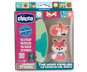 Chicco, Personnages en Bois à Collectionner, Jeu Montessori, 2 Renards, 1 Pièce de Puzzle, Découvrir l'univers My Wood Friends, Créer des Histoires, Jeu Fille, Jeux Bébé 2+ Ans, Idée Cadeau