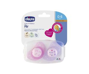 Chicco Physio Air Sucette Caoutchouc Rose