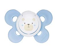 Chicco PhysioForma Comfort Tétines Bébé en Silicone, Sucette Douce et Tendre, Aide à la Respiration, Favorise le Développement de la Bouche, de 0 à 6 Mois, 1 Unité, Bleu, Coloris Aléatoire
