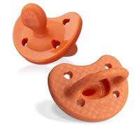 Chicco PhysioForma Luxe Lot de 2 tétines en silicone pour bébé de 16 à 24 mois, collerette texturée tendance, sans BPA et sans latex, housse stérilisation réutilisable, terre cuite