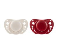Chicco PhysioForma Succhietto Air Rouge Tétine en Silicone, Anatomique et Fonctionnelle, Favorise la Respiration Physiologique, Rouge, 2 Pièces