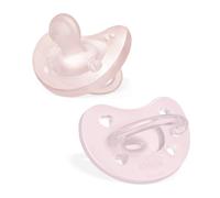Chicco PhysioForma Sucette en silicone 2-6 mois, 2 pièces, Ensemble de gommettes 2-6 mois, Nouvelle version, Rose