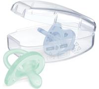 Chicco PhysioForma Sucette en silicone 2-6 mois, 2 pièces, Ensemble de gommettes 2-6 mois, Nouvelle version, Bleu