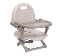 Chicco Pocket Snack Rehausseur de Chaise pour Enfants 6 Mois-3 Ans (15 kg), Chaise Haute Portable pour Repas, Siège de Voyage avec Fermeture Compacte, Plateau Amovible, Beige