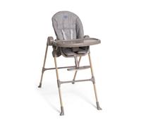 Chicco Polly Essential Chaise Haute pour Bébés de 0 Mois à 15 kg, Chaise haute évolutive, 3 Positions d'Inclinaison, 7 Niveaux de Hauteur, Pliable et Compacte, Tissu en Polyester Recyclé, Gris clair