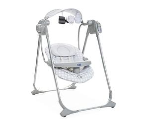 Chicco Polly Swing Up Balancelle Electrique pour Bébé, Transat Inclinable et Balancement Automatique avec Vibration, Jouets Suspendus, Musique et Télécommande, de la Naissance à 9 Kg- Leaf