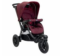 Chicco, Poussette Activ3 à 3 roues, fonctionnelle et facile à conduire sur tous les terrains, siège large, dossier inclinable, fermeture rapide et pratique, amortisseurs réglables, 0 mois+, Bordeaux