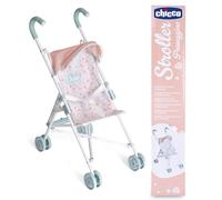Chicco Poussette pour poupées My First Doll, pour Les Enfants à partir de 3 Ans, Poussette Jouet avec 4 Roues, Légère et Facile à Plier, Siège en Tissu et Canopy Pliant, Blanc
