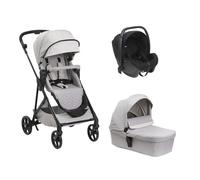 CHICCO - Poussette Trio Seety Nacelle Florence Beige Siege Auto Kory Black Chicco