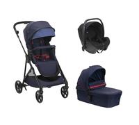 CHICCO - Poussette Trio Seety Nacelle Oxford Blue Siege Auto Kory Black Chicco
