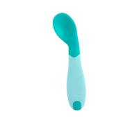 Chicco Cuillère bébé Première – coudée, petite & légère, poignée ergonomique – Bleu clair