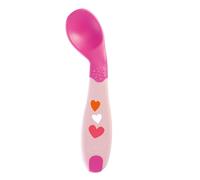 Chicco - Cuillère Première - coudée, petite et légère, poignée ergonomique, 8 mois+ - Fuchsia