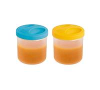 Chicco Récipients pour aliments pour bébés, Contenants hermétiques pour aliments, Anti-goutte, Conservation et Transport des repas, 6 mois+, 2 pièces