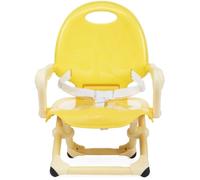 Snack de Poche Rehausseur de Chaise pour Enfants 6 Mois - 3 Ans (15 Kg), Chaise Haute Portable et Réglable pour Table, Jaune, 32 x 36 x 11 cm; 2 Kg